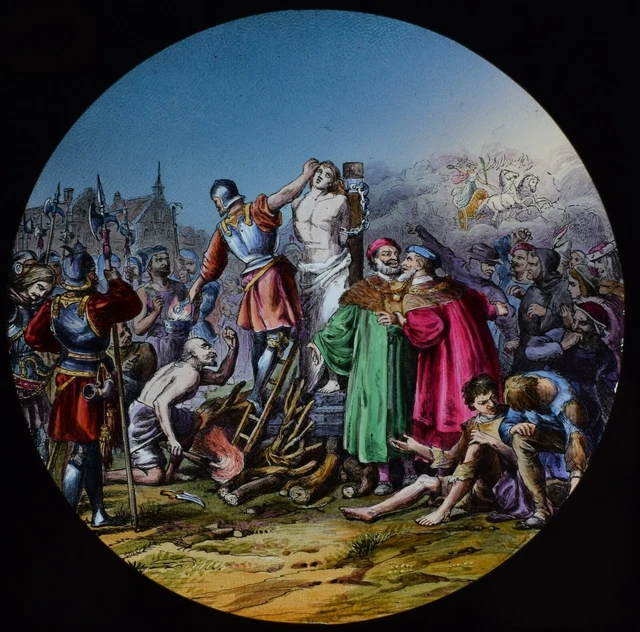 ANTIQUE Magic Lantern Slide PILGRIMS PROGRESS NO69 C1890 DRAWING EXECUTION