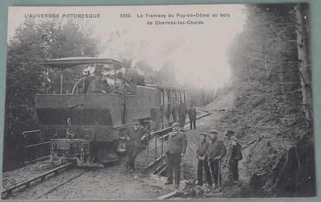 [CPA110] France, Auvergne - Le Tramway du Puy-de-Dôme - very fine old postcard