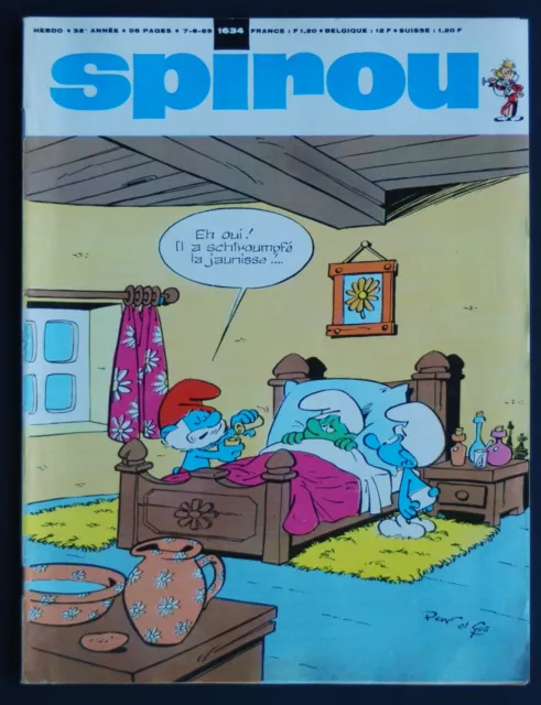 SPIROU 1634 de 1969 + mini-récit + poster Matra 650 - Franquin - Peyo - TTBE