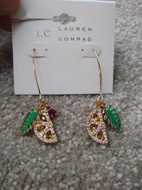 LC Lauren Conrad 1 Pair Gold Tone Earrings