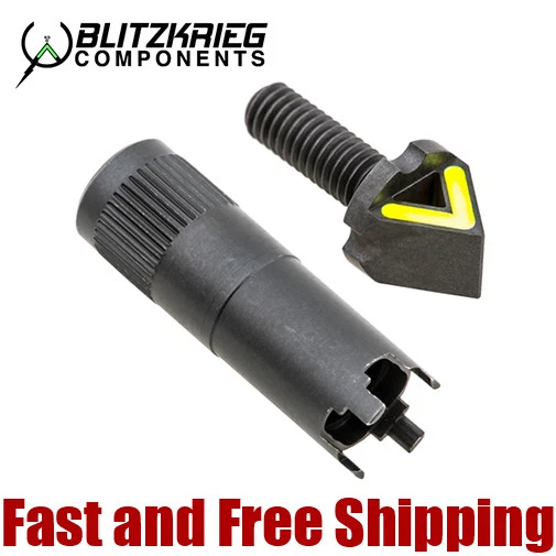 Blitzkrieg Components Precision Chevron Front Sight Post Body -Luminescent Green