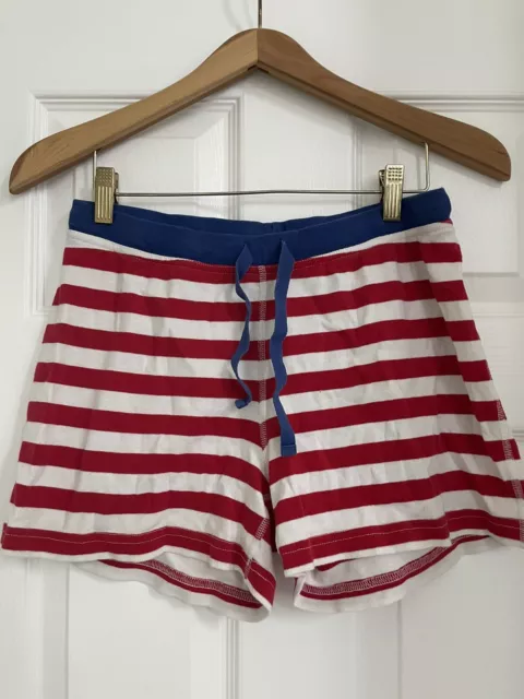 hanna andersson small red stripe shorts womens pajamas sleep Organic Cotton