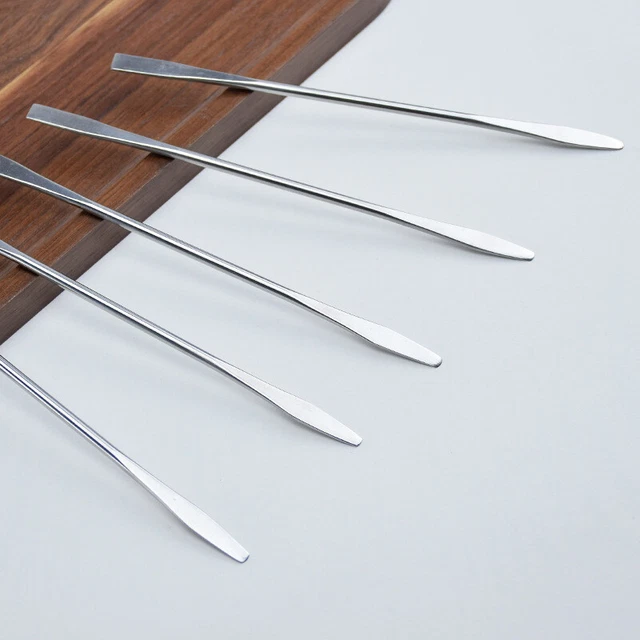 Dual Heads Stainless Steel Cosmetic Make up Mixing Spatula Tool for Palette ql