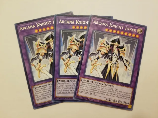 x3  Arcana Knight Joker - KICO-EN029 - 1st Edition - Yugioh