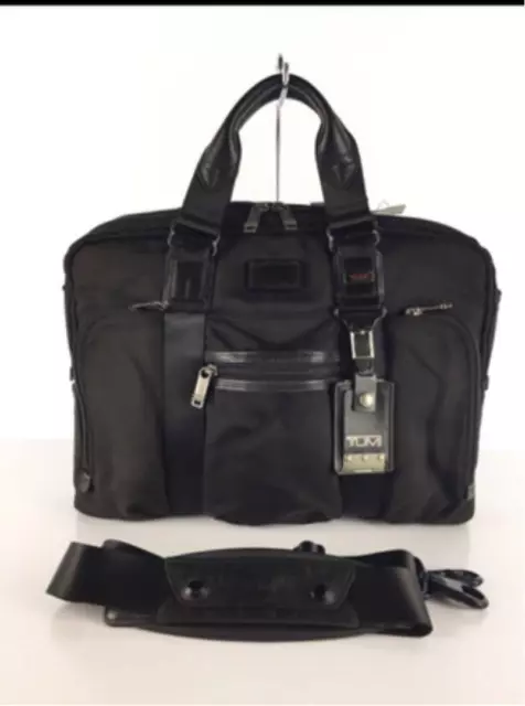 Excellent TUMI Briefcase Business Bag ALPHA Bravo Collection 22611DH BLACKUSED