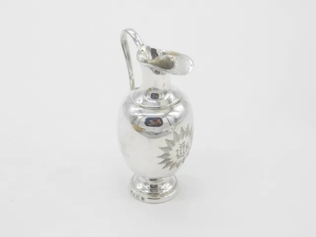 Victorian Aston & Son Sterling Silver IHS Small Communion Wine Jug c1860 Antique