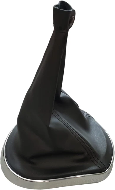 Kit Cuffia Leva Cambio In Pelle Per Lancia Ypsilon 843 (2003-2011) + Cornice E Viti - Foto 3