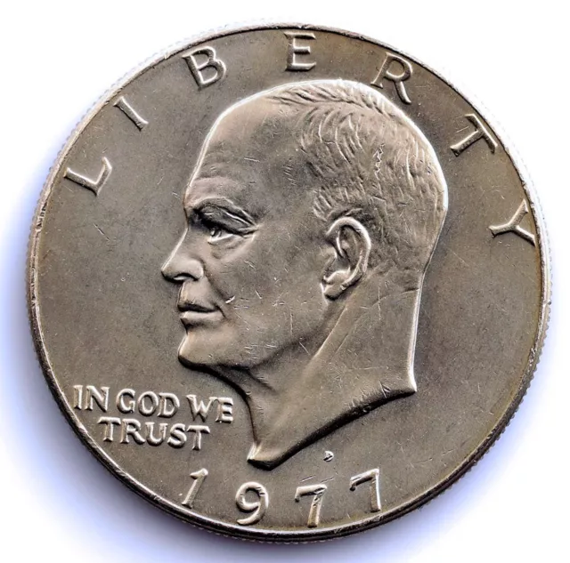 USA - 1 Dolar. 1977. Eisenhower. Sc UNC Nickel 0.8oz Shine Original