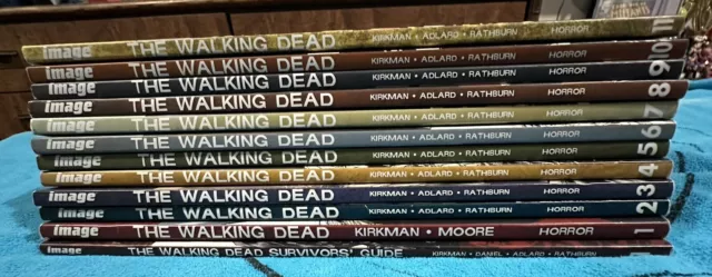 The Walking Dead TPB Vol #1-11 Plus Survivors Manual  Lot Image Graphic