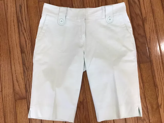 Lija Golf Bermuda Shorts Size 8 Light Teal High Quality Cotton Spandex (T10-14)