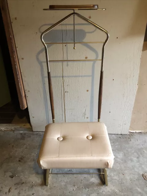 Vintage MCM Men’s Valet Dressing Chair Butler Mid Century Pearl Wick NY