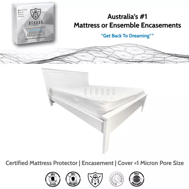 Bed Bug Mattress Protector, Cover, Encasement, Certified. 2