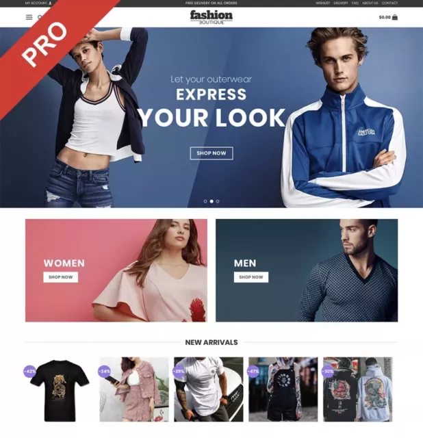 Premium CLOTHING DROPSHIPPING Website Business | FULLY STOCKED + FREE MARKETING