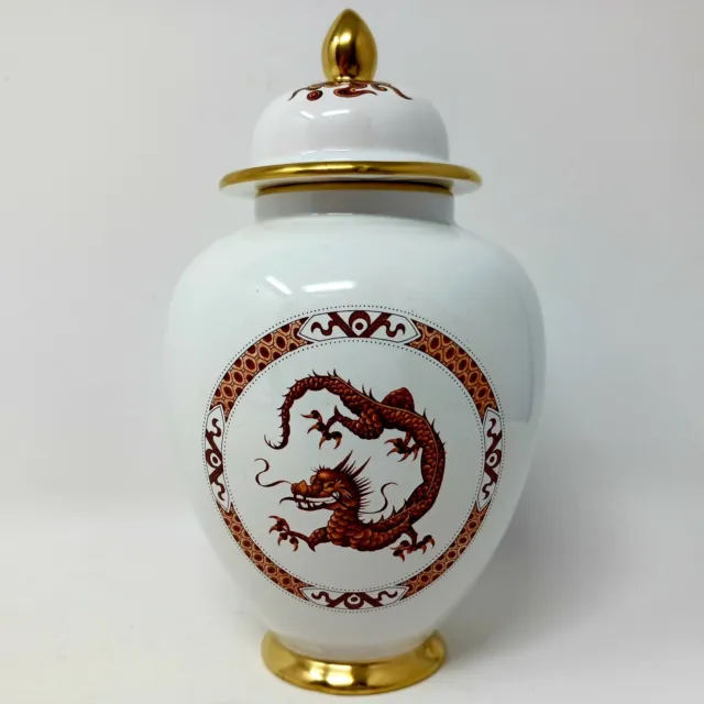 Carlton Ware Vintage Dragon Ginger Jar Pot Lidded With Lid Fantasy Mythical