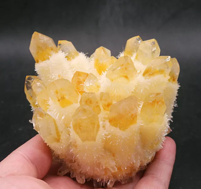555g New Find Yellow Phantom Quartz Crystal Cluster Mineral Specimen