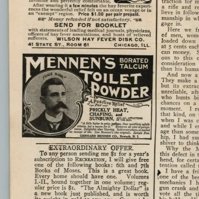 1890s-1910s Print Ad Mennen's Toilet Powder