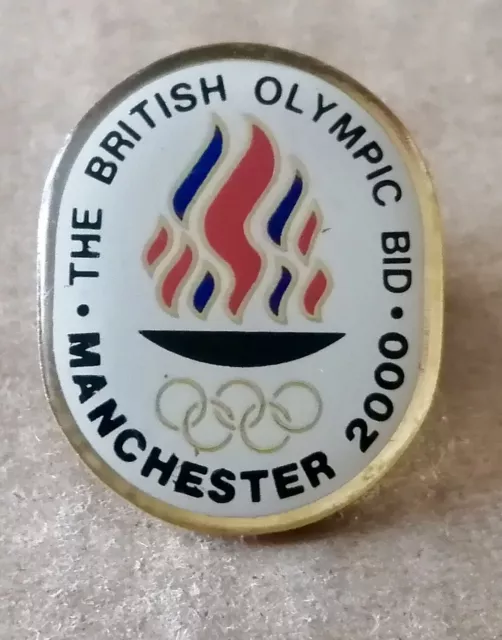 The British olympic Bid Manchester 2000 Enamel stud badge