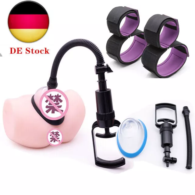 Bondage Handschellen Beinschlaufen Pump Klitoris Enhancer Saugpumpe Enlarge BDSM