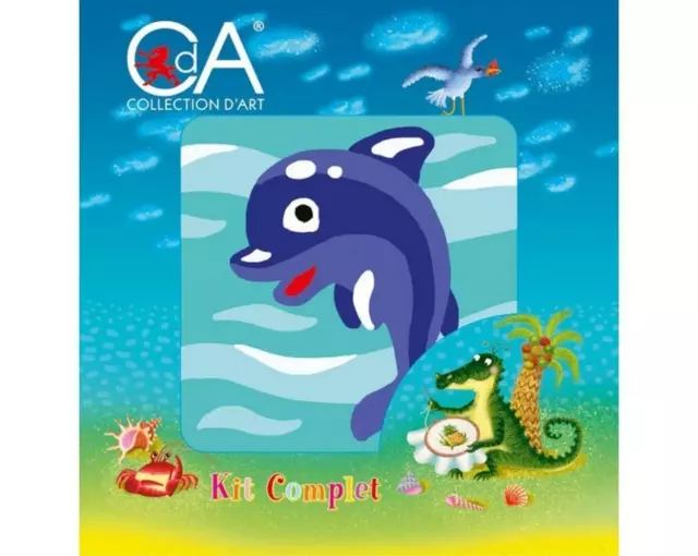 Kit de tapiz para niños de colección D'Art - delfín