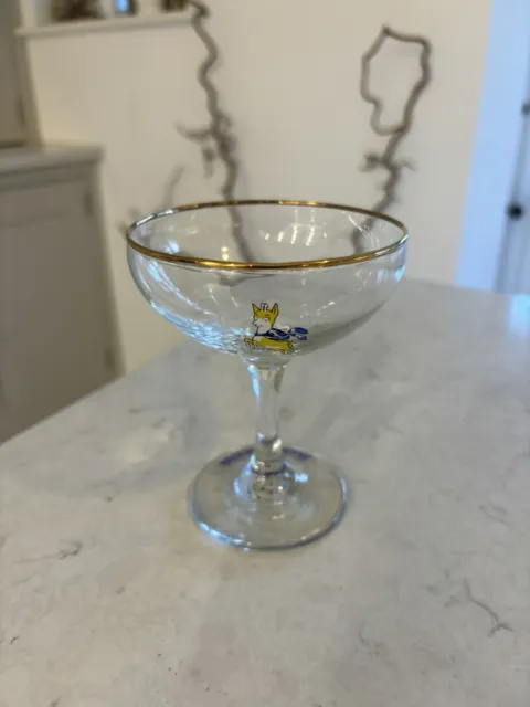 Collectible Vintage  Babycham Champagne Coupe Glass .. 6 Available