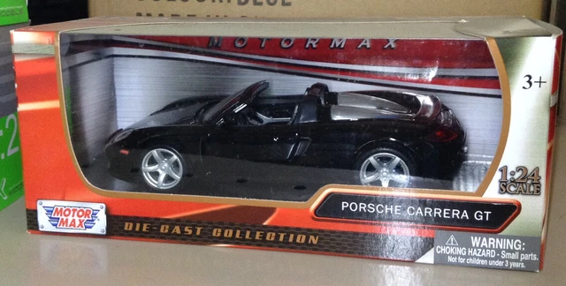 Porsche Carrera Gt Spyder Noir 1:24 Echelle 2004-06 MOTORMAX Voiture Miniature