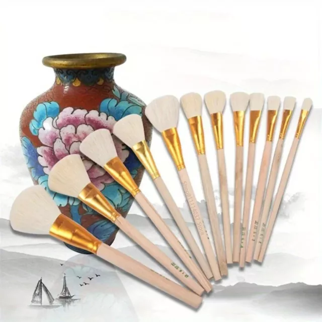 Set di pennelli per pittura ceramica smaltata di alta qualità con 12 pz spazzol