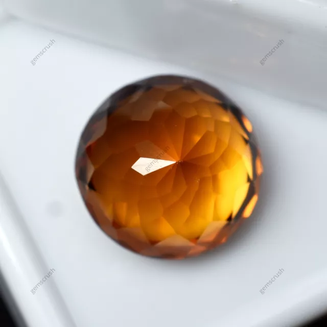 9.85 Ct Natural Orange Sapphire CERTIFIED Round Shape Loose Gemstone