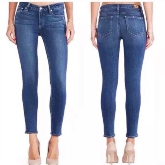 Paige Skyline Ankle Peg Skinny Jeans in Angelina Wash Size 25