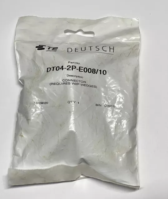 Bag of 10 x Genuine TE Deutsch DT 2 Pin Plug Connector Shrink Boot DT04-2P-E008