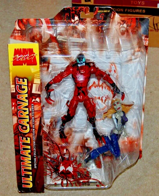 Diamond Select Marvel ULTIMATE CARNAGE 8" Action Figure Set Spider-Man 2005 NEW