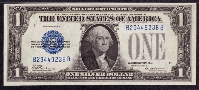 1928 C $1 Silver Certificate Note Fr.1603 Bb Block Pmg Choice Unc Cu 63 Epq 3