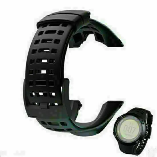 For Suunto Ambit 3 Peak/Ambit 2 Replacement Strap Black Rubber Smart Watch Band