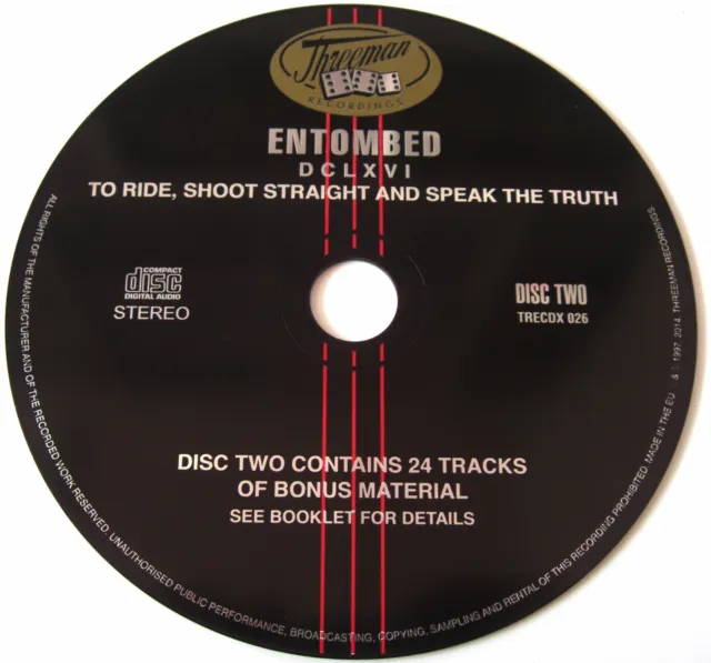 ENTOMBED - DCLXVI TO RIDE SHOOT STRAIGHT AND SPEAK THE TRUTH Blue 180g Vinyl 2LP 9