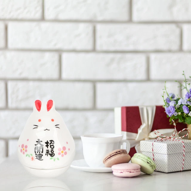 Ornement De Lapin Céramique Statue Ornements Décor Mini-figurine Jouet
