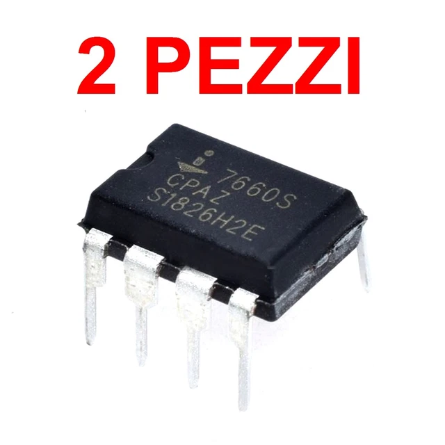 2 pezzi ICL7660 Invertitore di tensione DC -5v -12v ICL7660S  DIP-8