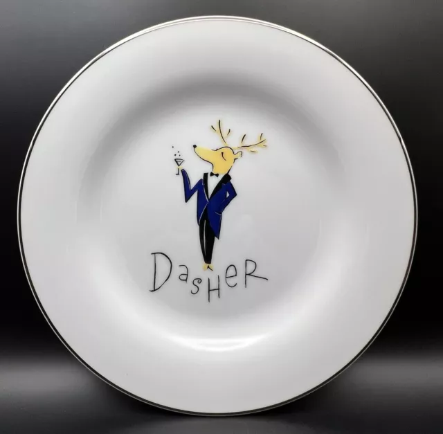 Reindeer Cocktail Plate "Dasher" by Pottery Barn