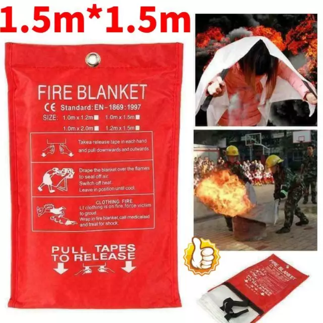 Jemay Fire Blanket,X-Large Fiberglass Fire Blanket Fire Suppression Blanket