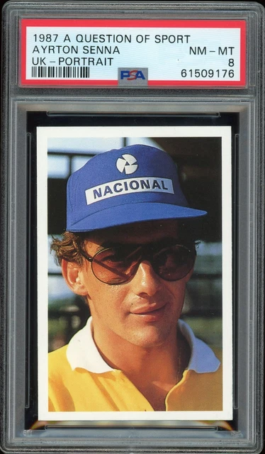 AYRTON SENNA - 1987 A Question of Sport UK Portrait - PSA 8 - Rookie