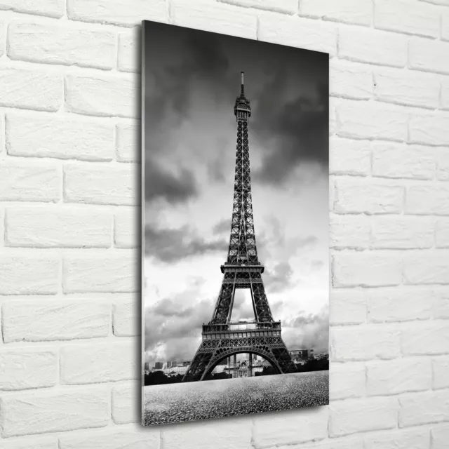 Decoración Moderna Para Sala De Estar Cuadros Vidrio 70x140 Torre Eiffel París