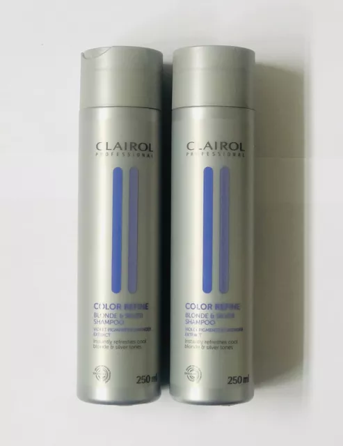 2 x Clairol Profi Shampoo Farbe verfeinern Blond und Silber 250ml