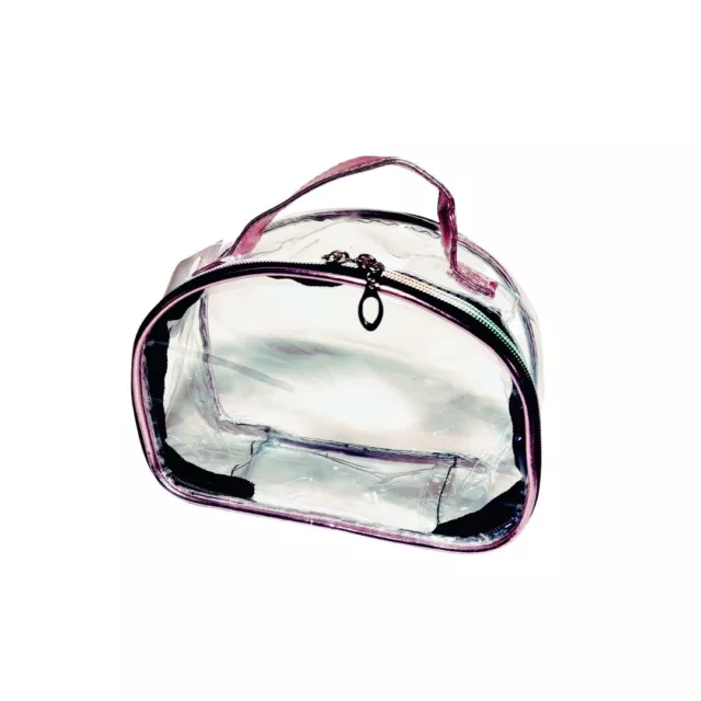  Neceser transparente – Bolsa de maquillaje de PVC – Estuche de  viaje grande transparente para cosméticos – Paquete de 3 etiquetas de  plástico para equipaje – Etiquetas de bolsa para mochilas –