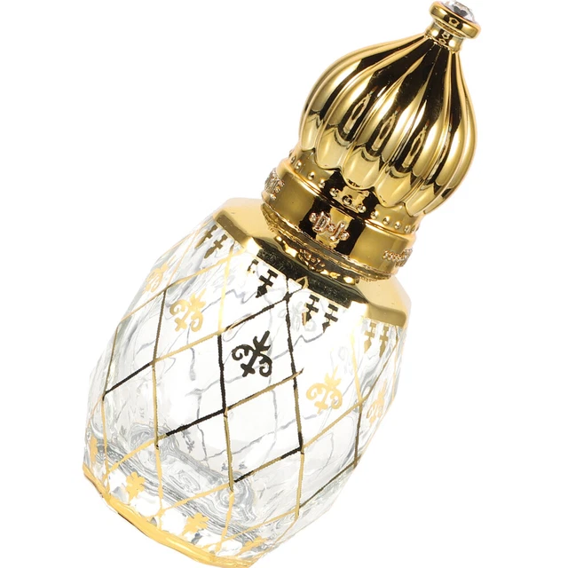 MAGICLULU Parfümflasche Im Vintage-Design – Nachfüllbare Mini-Flasche Für Parfüm & ätherische Öle – Ideal Für Reisen (Glas & Metall)