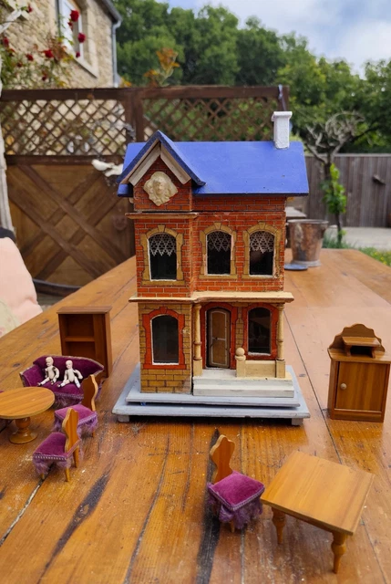 Lit Miniature Ancien Pour Maison De Poupée – Métal Sur Roulettes, Allemagne Vers 1890, Style Märklin