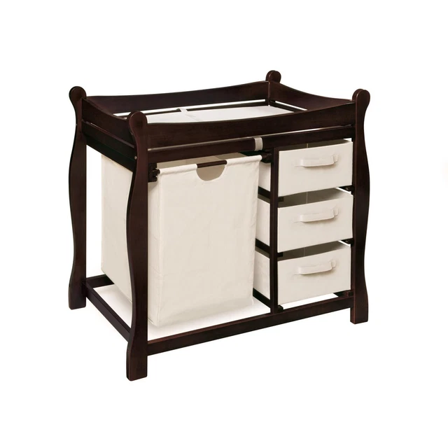 Changing Table Hamper Baskets Storage Organizer Decor Home Furniture Espresso