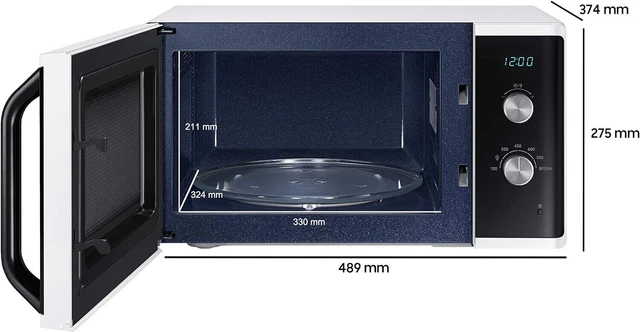 Mikrowelle 800 W 23 L Garraum 48,9cm Breite KratzfesterKeramik-Emaille-Innenraum
