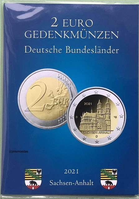2 Euro Münze Sachsen Anhalt 2021 Wert DEUTSCHLAND 5X 2 Euro 2021 Sachsen-Anhalt Dom Gedenkmünzen A+D+F+G+J