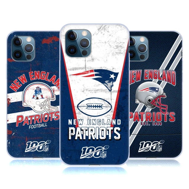 CUSTODIA UFFICIALE NFL NEW ENGLAND PATRIOTS LOGO ART GEL MORBIDO PER APPLE iPHONE