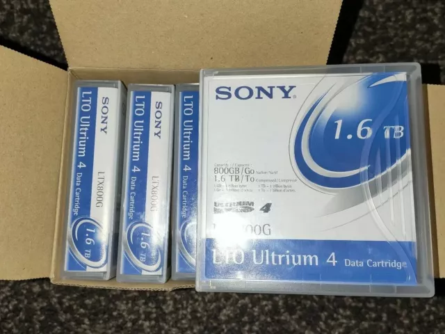 5 x Sony LTO Ultrium 4 Cartouche de Données LTX800G /800 GB/1,6TB