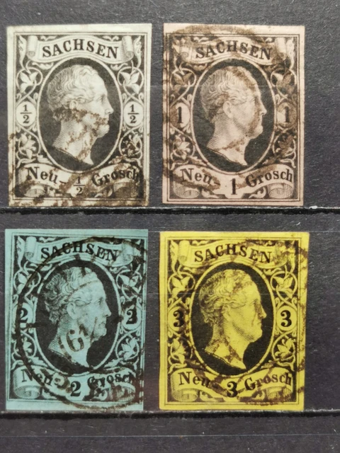 Sachsen Mi-Nr. 3-6 Gestempelt  Gute Erhaltung 160€ 2