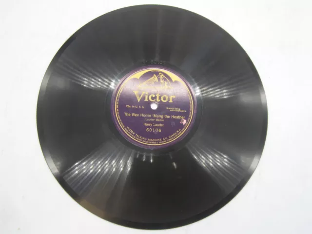 Harry Lauder The Wee Hoose 'Mang The Heather Victor 70076 Single Sided EX